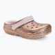 Dětské žabky Crocs Classic Lined Glitter Clog gold/barely pink