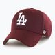 47 Brand MLB Los Angeles Dodgers MVP tmavě bordó baseballová čepice 5