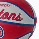 Wilson NBA Team Retro Mini Detroit Pistons Basketball Red WTB3200XBDET 3