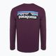 Pánské trekové tričko longsleeve Patagonia P-6 Logo Responsibili night plum 4