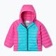 Dětská péřová bunda Columbia Powder Lite s kapucí geyser/pink ice 5