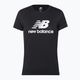 Dámské tričko New Balance Essentials Stacked Logo Co černé NBWT31546 5