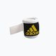 Boxerské bandáže Adidas 255 cm bílá/žlutá