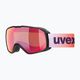 UVEX Xcitd CV S2 lyžařské brýle black matt/mirror scarlet/colorvision green