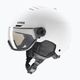 Lyžařská helma UVEX Wanted Visor Pro V white matt/variomatc smoke 6