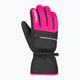 Dětské lyžařské rukavice Reusch Alan black/pink glo 6