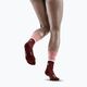 Dámské kompresní běžecké ponožky  CEP 4.0 Mid Cut rose/dark red 6