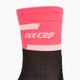 Dámské kompresní běžecké ponožky  CEP 4.0 Mid Cut pink/black 3
