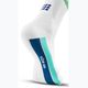 Pánské kompresní běžecké ponožky   CEP Miami Vibes 80's white/green aqua 6
