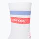 Pánské kompresní běžecké ponožky   CEP Miami Vibes 80's white/pink sky 5