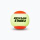 Dětské tenisové míče Dunlop Stage 2 3 ks oranžovo-žlute 601339 3