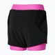Dámské běžecké šortky Mizuno ER 4.5 2in1 black/pink 2