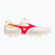 Pánské fotbalové boty Mizuno Morelia II Elite MD white/flery coral2/bolt2 7