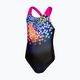 Speedo Digital Placement Splashback dětské jednodílné plavky černo-růžové 8-00262514738 4