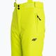 Dětské lyžařské kalhoty 4F žluté HJZ22-JSPMN001 5