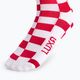 LUXA Squares cyklistické ponožky červené a bílé LUAMSSQRS 4