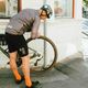 Cyklistické ponožky POC Fluo Mid fluorescent orange 6