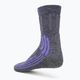 Dámské trekové ponožky X-Socks Trek X Merino grey purple melange/grey melange 2