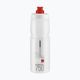 Cyklistická láhev Elite Jet 750 ml clear/red logo