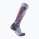 Dámské lyžařské ponožky UYN Ski All Mountain light grey melange/coral 6