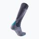 Dámské lyžařské ponožky UYN Ski Comfort Fit grey/turquoise 5