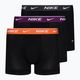 Pánské boxerky Nike Everyday Cotton Stretch Trunk 3 páry černá/fialová/oranžová