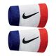 Náramky Nike Swoosh Doublewide Wristbands bílé N0001586-620