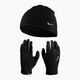 Dámský set čepice + rukavice Nike Fleece black/black/silver 11