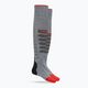 Lyžařské ponožky vyhřívané  Lenz Heat Sock 5.1 Toe Cap Slim Fit grey/red