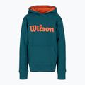 Dětská mikina Wilson Tennis Script Cotton PO Hoody modrá WRA769219
