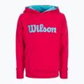 Dětská tenisová mikina Wilson Script Cotton PO Hoody pink WRA769221