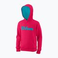 Dětská tenisová mikina Wilson Script Cotton PO Hoody pink WRA769221 5