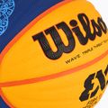 Basketbalový míč  Wilson Fiba 3x3 Game Ball Paris Retail 2024 blue/yellow velikost 6 3