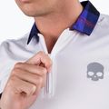 Pánská bílo-fialová tenisová polokošile HYDROGEN Tartan T00518E82 2