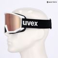 Lyžařské brýle  UVEX Athletic CV Race white matt/mirror rose green clear 6