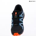 Dětské běžecké boty Salomon Speedcross Waterproof dark navy/dark blue/red orange 10
