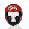Boxerská helma Fairtex Diagonal Vision Sparring - Full Head Coverage black/rd 6
