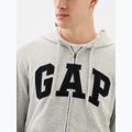 Pánská mikina GAP Heritage French Terry Fullzip Logo light heather grey 4