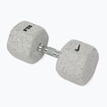 Pogumovaná činka Nike Strength Grind Hex Dumbbell 22,5 kg wolf grey