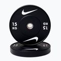 Olympijské bumperové závaží Nike Strength Rubber Bumper Plates 15 kg black/white