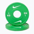 Olympijské kotouče Nike Strength Change Plates 2 x 1 kg green/white