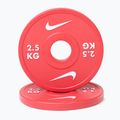 Olympijské kotouče Nike Strength Change Plates 2 x 2,5 kg red/white