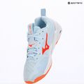 Dámské házenkářské boty Mizuno Wave Stealth Neo 2.1 blue finch/lava orange/white 9