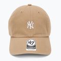 Kšiltovka 47 Brand MLB New York Yankees Base Runner CLEAN UP khaki 2