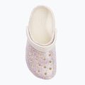 Crocs Classic Glitter Clog dětské žabky bianco sporco 7