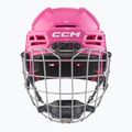 Dětská hokejová helma CCM Tacks 70 Combo JR pink 3