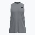 Pánské tréninkové tričko Under Armour Left Chest Cut Off Tank steel light heather/black