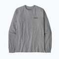 Pánské tričko Longsleeve Patagonia P-6 Logo Responsibili gravel heather 3