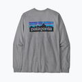 Pánské tričko Longsleeve Patagonia P-6 Logo Responsibili gravel heather 4
