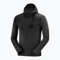 Pánská fleece mikina Salomon Outline FZ Hoodie černá LC1368300
